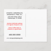 Heractivering van Chiropractic Word Collage Reacti Briefkaart (Achterkant)