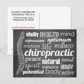 Heractivering van Chiropractic Word Collage Reacti Briefkaart (Voorkant / Achterkant)