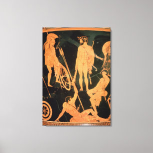 Herakles en Griekse helden, detail uit een zolder Canvas Afdruk