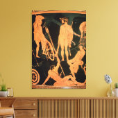 Herakles en Griekse helden, detail uit een zolder Canvas Afdruk (Insitu (Woonkamer))