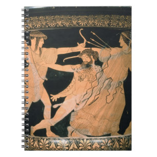Herakles Struggling, detail van een Attische rode Notitieboek
