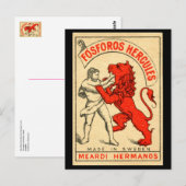 Herakles vecht tegen het Nemean Lion Briefkaart (Voorkant / Achterkant)