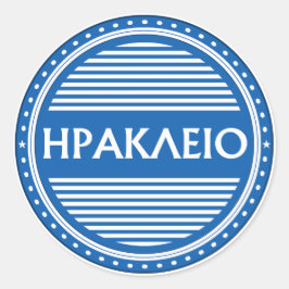 Heraklion City Pride Embleem – Griekse identiteit Ronde Sticker