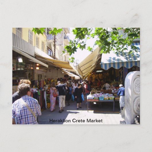 Heraklion Crete Market Briefkaart (Voorkant)