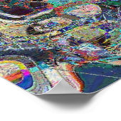 Heraklion Harbor in abstract Hundertwasser style Poster (Hoek)