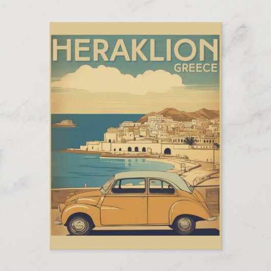 Heraklion, Iraklio. Griekenland roeping Briefkaart (Voorkant)