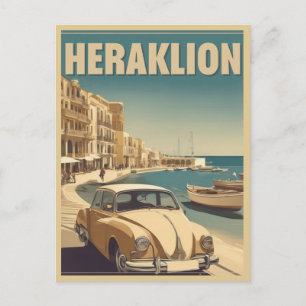 Heraklion, Iraklio. Griekenland roeping Briefkaart