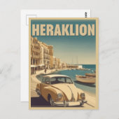 Heraklion, Iraklio. Griekenland roeping Briefkaart (Voorkant / Achterkant)