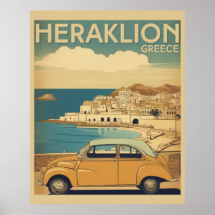 Heraklion, Iraklio. Griekenland roeping Poster