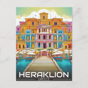 Heraklion, Iraklio. Griekse vakantie Briefkaart