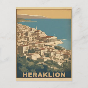 Heraklion, Iraklio. Griekse vakantie Briefkaart