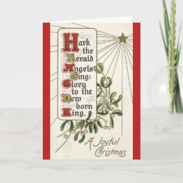 Herald Angels Vintage-kerstkaart Feestdagen Kaart