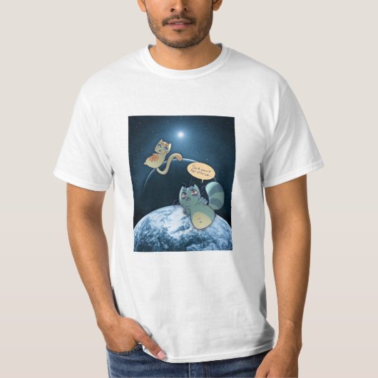 HERALD EN CHEESEMAN Flat Earth T-Shirt (Voorkant)
