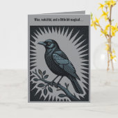 Herald of the Halo Raven Illustration Kaart (Gele Bloem)