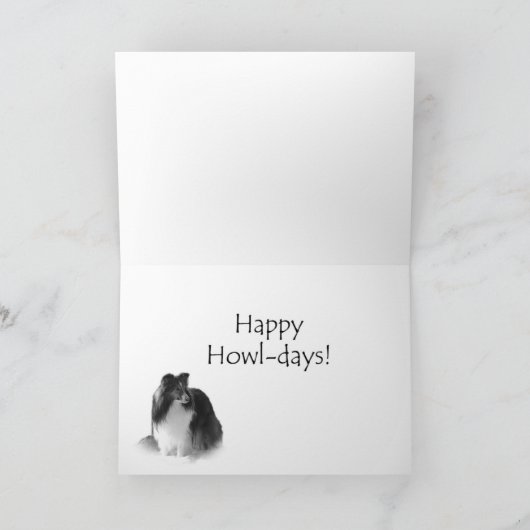 Herald Sheltie Feestdagen Kaart (Binnen)