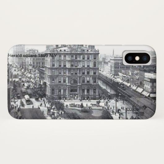 Herald square 1899 N.Y iPhone case (Achterkant (horizontaal))