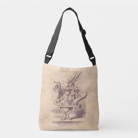 Herald White Rabbit Alice in Wonderland Crossbody Tas (Voorkant)