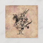 Herald White Rabbit Alice in Wonderland Floral Informatiekaartje (Voorkant)