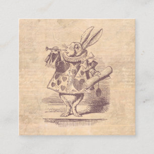 Herald White Rabbit  Alice in Wonderland Informatiekaartje