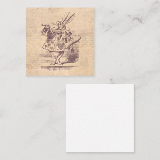 Herald White Rabbit Alice in Wonderland Informatiekaartje (Voorkant / Achterkant)
