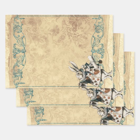 Herald White Rabbit Alice in Wonderland Inpakpapier Vel (Set)