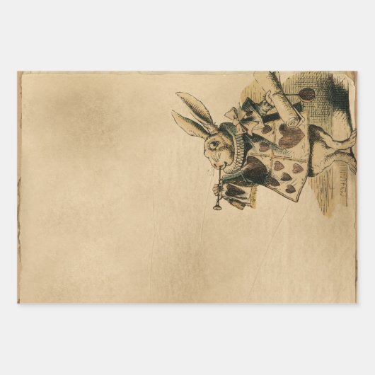 Herald White Rabbit Alice in Wonderland Inpakpapier Vel (Voorkant 2)