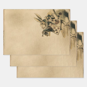 Herald White Rabbit Alice in Wonderland Inpakpapier Vel