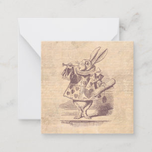 Herald White Rabbit  Alice in Wonderland Notitiekaartje