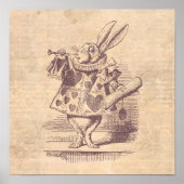 Herald White Rabbit  Alice in Wonderland Poster (Voorkant)