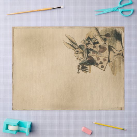 Herald White Rabbit Alice in Wonderland Tissuepapier (Craft)