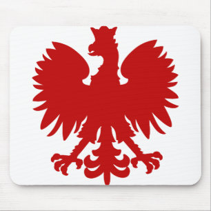 Heraldic Animal Eagle Red Silhouette Crown Muismat