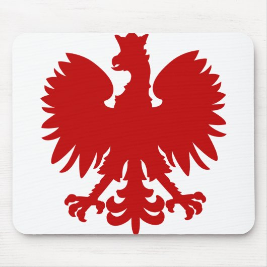 Heraldic Animal Eagle Red Silhouette Crown Muismat (Voorkant)