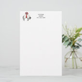 Heraldic Banded Fleece Ram Sheep Crest Embleem Briefpapier (Staand voorkant)