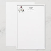 Heraldic Banded Fleece Ram Sheep Crest Embleem Briefpapier (Voorkant / Achterkant)