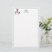 Heraldic Banded Fleece Ram Sheep Crest Embleem Briefpapier (Staand voorkant)