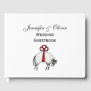Heraldic Banded Fleece Ram Sheep Crest Embleem Gastenboek