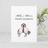 Heraldic Banded Fleece Ram Sheep Crest Embleem Kaart (Staand voorkant)