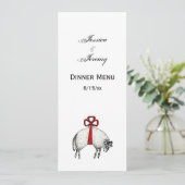 Heraldic Banded Fleece Ram Sheep Crest Embleem Kaart (Staand voorkant)