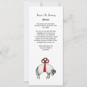 Heraldic Banded Fleece Ram Sheep Crest Embleem Kaart (Achterkant)