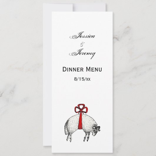 Heraldic Banded Fleece Ram Sheep Crest Embleem Kaart (Voorkant)