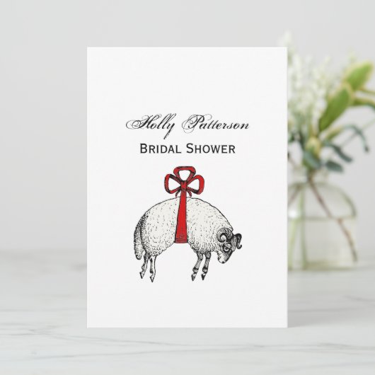 Heraldic Banded Fleece Ram Sheep Crest Embleem Kaart (Staand voorkant)