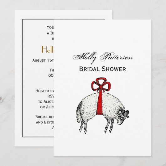 Heraldic Banded Fleece Ram Sheep Crest Embleem Kaart (Voorkant / Achterkant)