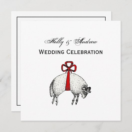 Heraldic Banded Fleece Ram Sheep Crest Embleem Kaart (Voorkant / Achterkant)