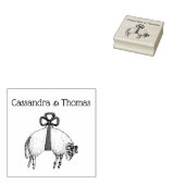 Heraldic Banded Fleece Ram Sheep Crest Embleem Rubberstempel (Gestempeld)
