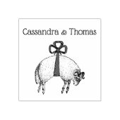 Heraldic Banded Fleece Ram Sheep Crest Embleem Rubberstempel (Afrduk)