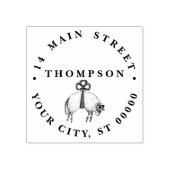 Heraldic Banded Fleece Ram Sheep Crest Embleem Rubberstempel (Afrduk)