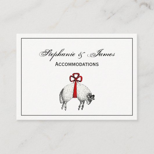 Heraldic Banded Fleece Ram Sheep Crest Embleem Visitekaartje (Voorkant)