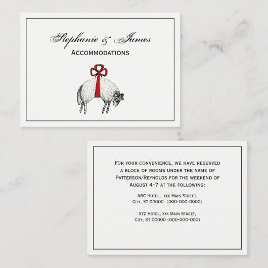 Heraldic Banded Fleece Ram Sheep Crest Embleem Visitekaartje (Voorkant / Achterkant)