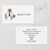 Heraldic Banded Fleece Ram Sheep Crest Embleem Visitekaartje (Voorkant / Achterkant)
