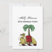 Heraldic Camel Palm Tree Color Coat of Arms Kaart (Voorkant)
